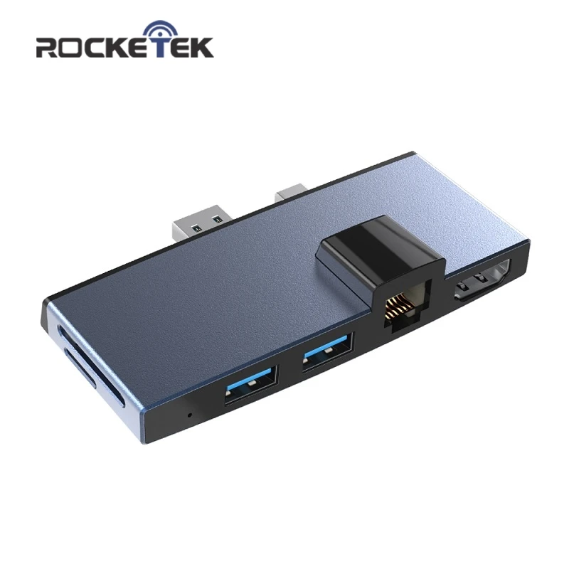 Rocketek USB 3 0 кард-ридер концентратор 4K HDMI-совместимый 100 Мбит/с Ethernet адаптер SD/TF Micro SD
