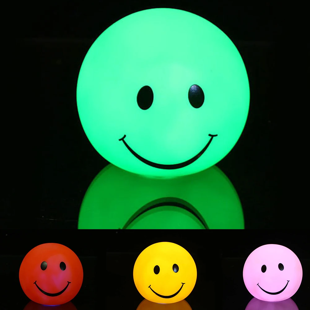 Горячая Smiling Moji Lightings детский фонарь-ночник цветная Сменная Лампа круглые светодиоды со смайлами ночные светильники