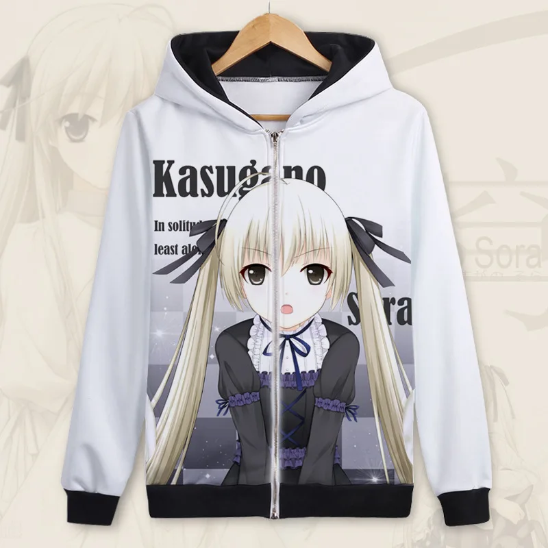 Style18 Аниме Yosuga no Sora Kasugano Sora, толстовка на молнии с капюшоном, костюм для косплея, мужская и женская куртка, Повседневная Толстовка, уличная одежда - Цвет: Style18