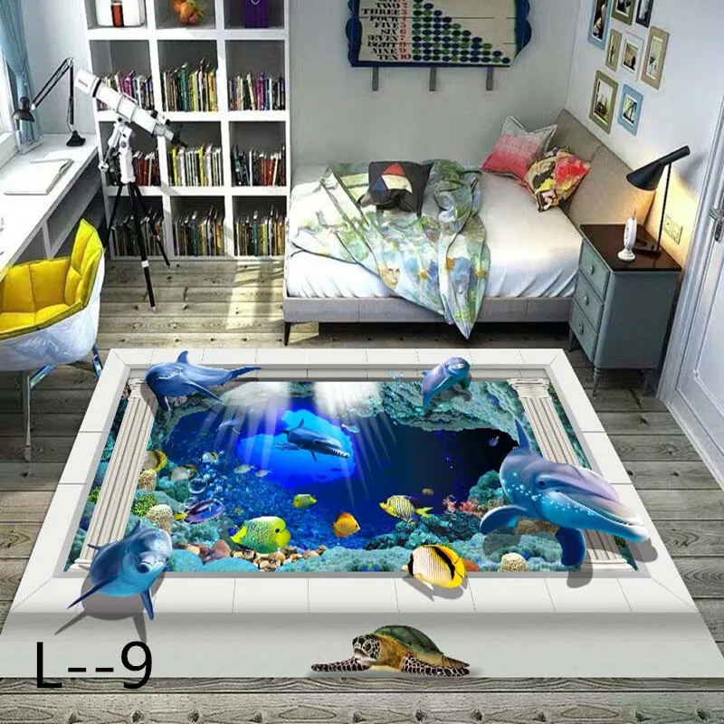 Мультфильм Океанский мир коврики с дельфинами Детская комната Декор игровой