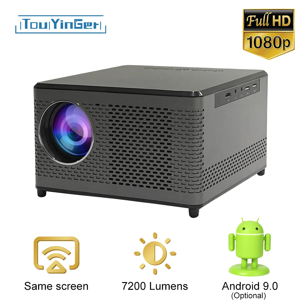 Touyinger T10 Full HD 1080P LED-проектор для домашнего кинотеатра 7200 люмен Bluetooth-динамик Miracast
