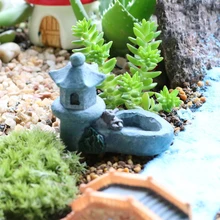 Аквариумные подарки ручной работы DIY пейзаж мини башня миниатюрные садовые украшения Украшение сказочное растение из смолы горшок Искусство ремесло бассейн