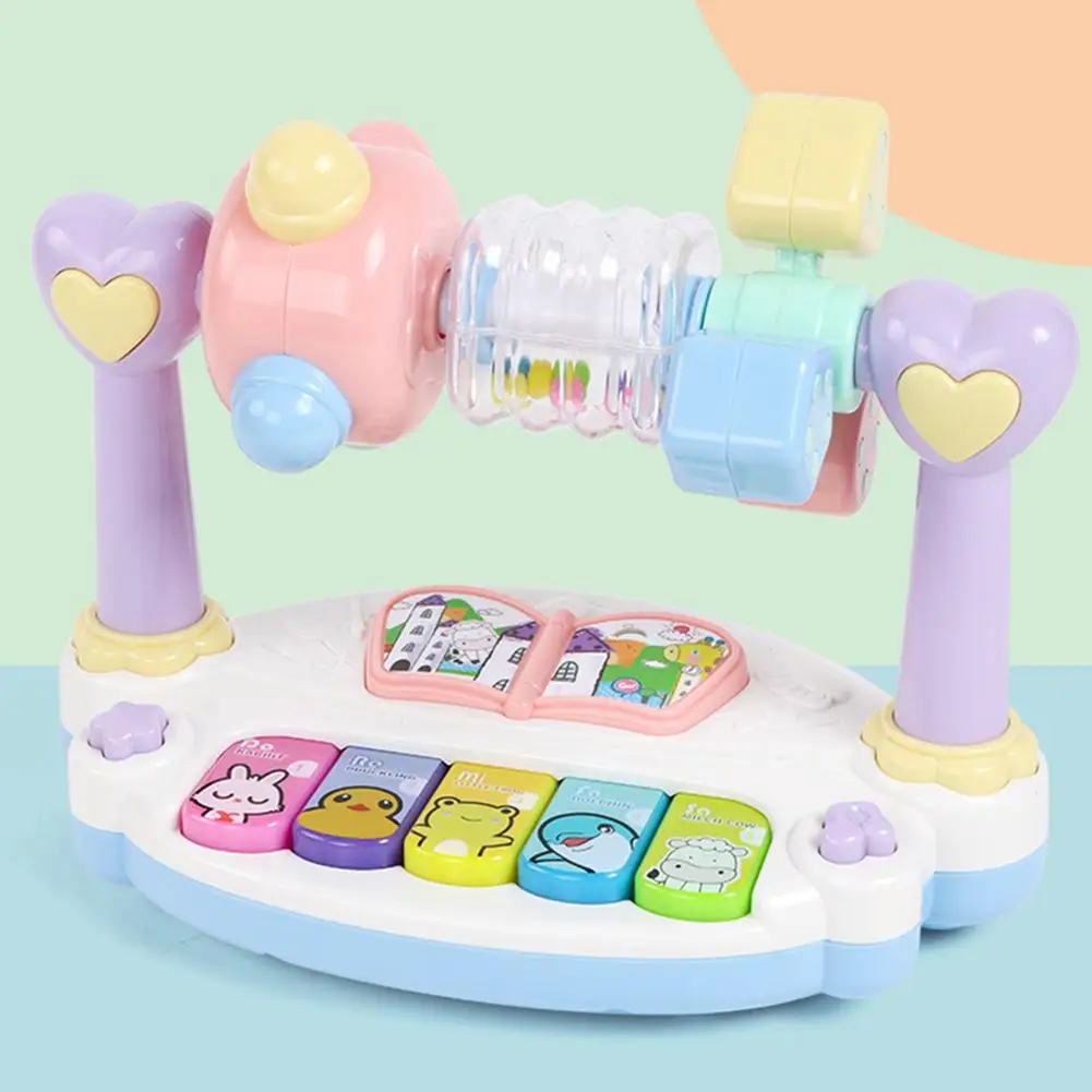 

Kids Baby Electronic Keyboard Toy Music Rotating Rattle Knock Mole Game Educational Toys For Kids