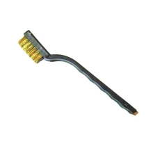 12Pc Mini Wire Brush Set Steel Brass Nylon Cleaning Polishing Metal Rust Tools