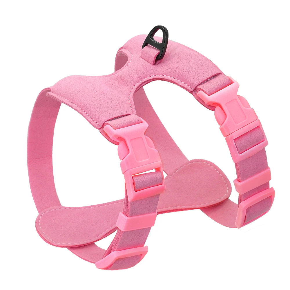 Pet Dog Harness Ajustable Soft Leather Pet Puppy Harness Vest Pink Pet Supplies For Small Dogs Chihuahua Yorkie
