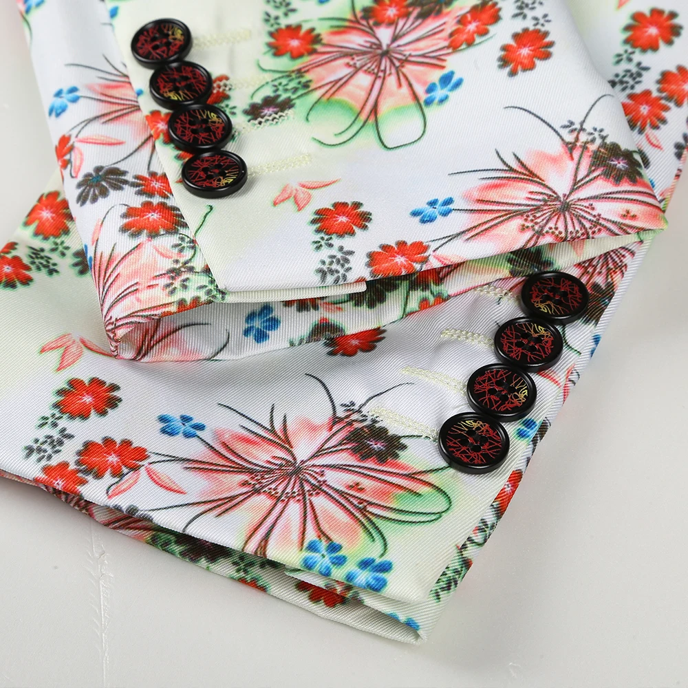 PAULKONTE Flower Print Slim Fit Men Suit Jacekts Leisure Suits Blazers Printing Flower Men Blazer Stage Costumes For Singers PAULKONTE Flower Print Slim Fit Men Suit Jacekts Leisure Suits Blazers Printing Flower Men Blazer Stage Costumes For Singers