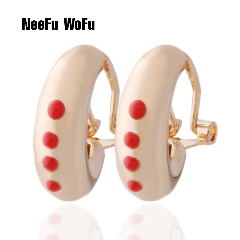 NeeFu WoFu модные серьги ювелирные изделия медная серьга кольца очаровательные серьги для женщин большие длинные Brinco серьги Oorbellen подарок - Окраска металла: red