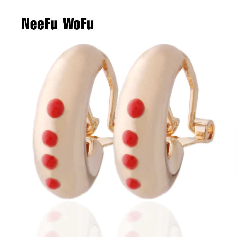 red NeeFu WoFu изысканные модные серьги ювелирные изделия медная серьга кольца очаровательные серьги для женщин большие длинные Brinco серьги Oorbellen подарок - Окраска металла: red