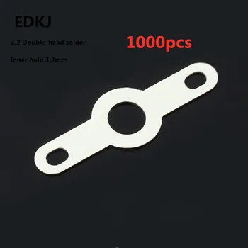 

1000pcs 3.2 Double-head solder copper washer wire ear copper lug thickness 0.3mm Copper washer, PCB welding sheet Terminal PCB