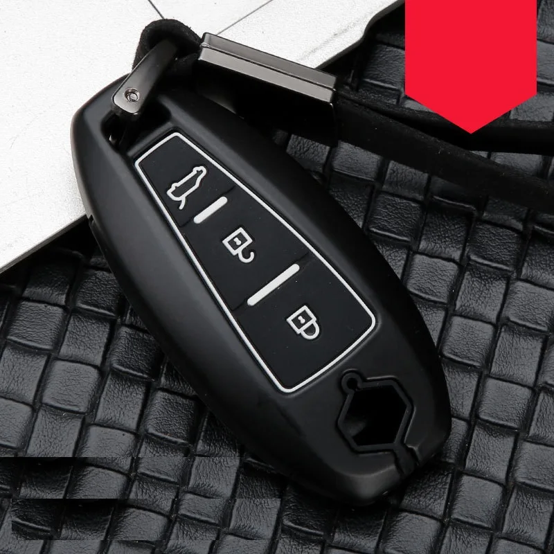 3button blackwhite Чехол для ключей из углеродного волокна, держатель для Suzuki Vitara Swift Ignis Kizashi SX4 Baleno Ertiga S-Cross 2/3 Кнопка Smart Key - Название цвета: 3button blackwhite