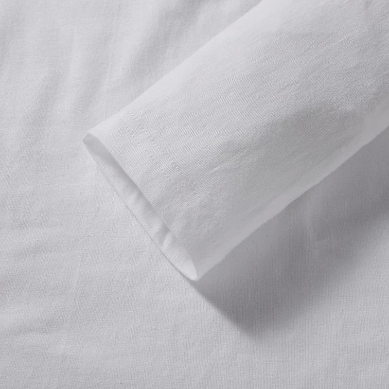 Camisetas de algodón de manga larga para hombre y mujer, ropa interior básica lisa, talla grande 4XL, 5XL, Envío Gratis - Imagen 4