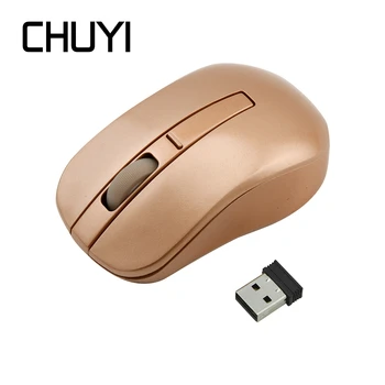 

CHYI Mini Wireless Mouse 2.4G Usb Optical Gaming Computer Mouse Gold 800/1200/1600DPI 3D PC Mice For Kids Gifts Laptop Desktop
