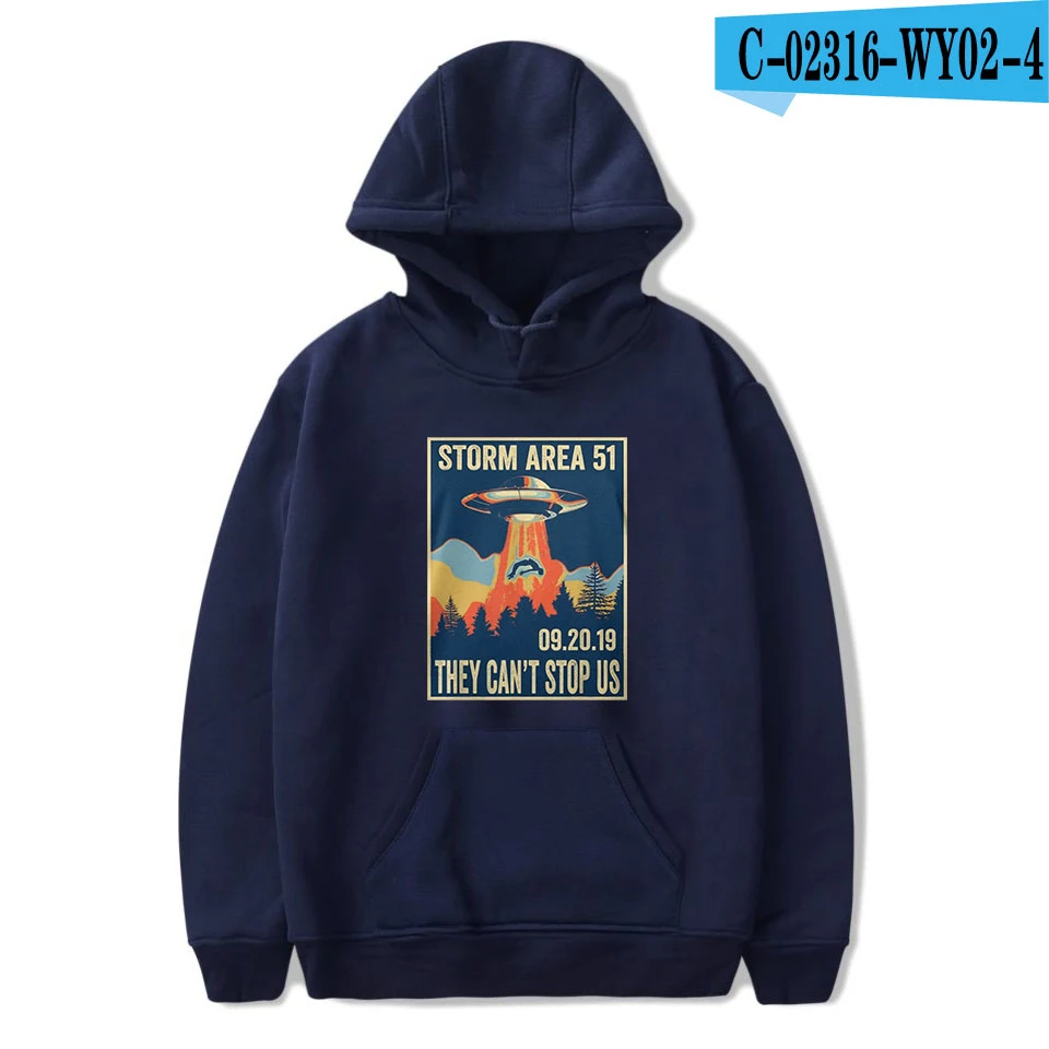 navy blue Высокое качество шторм area 51 Толстовки Для мужчин Для женщин Модные пуловеры уличная Удобная storm зоны 51 Толстовка XXS-4XL - Цвет: navy blue