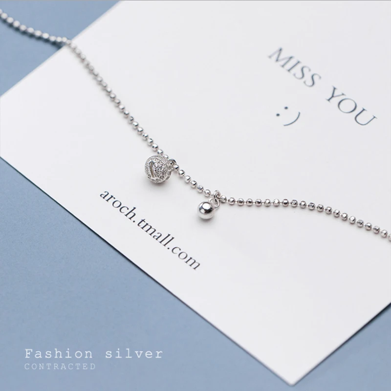 Стерлинговое Серебро 925 пробы anklets модное украшение с кристаллами колокольчики светлая бусина темперамент индивидуальные аксессуары для женщин Подарки