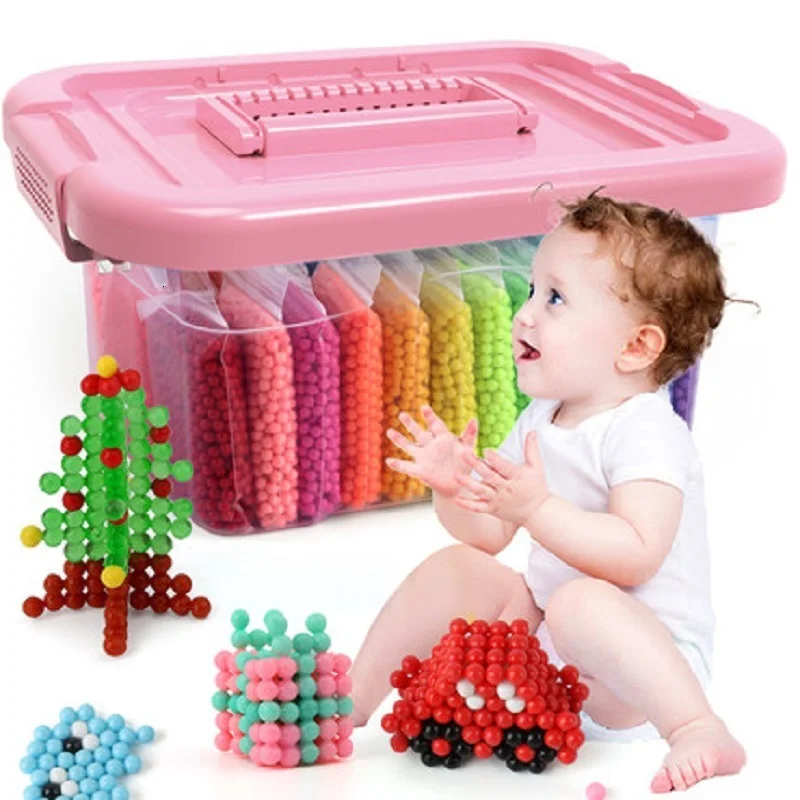 DIY Набор водяных бусин, игрушки для детей, Монтессори, образование, Волшебная коробка, детские игрушки ручной работы для маленьких девочек и мальчиков 3, 5 От 7 до 8 лет