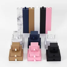 

Drawer Jewelry Box Necklace Ring Stud Earrings Portable Gift Packaging Paper Box Fine Ornament Drawer Box Wholesale