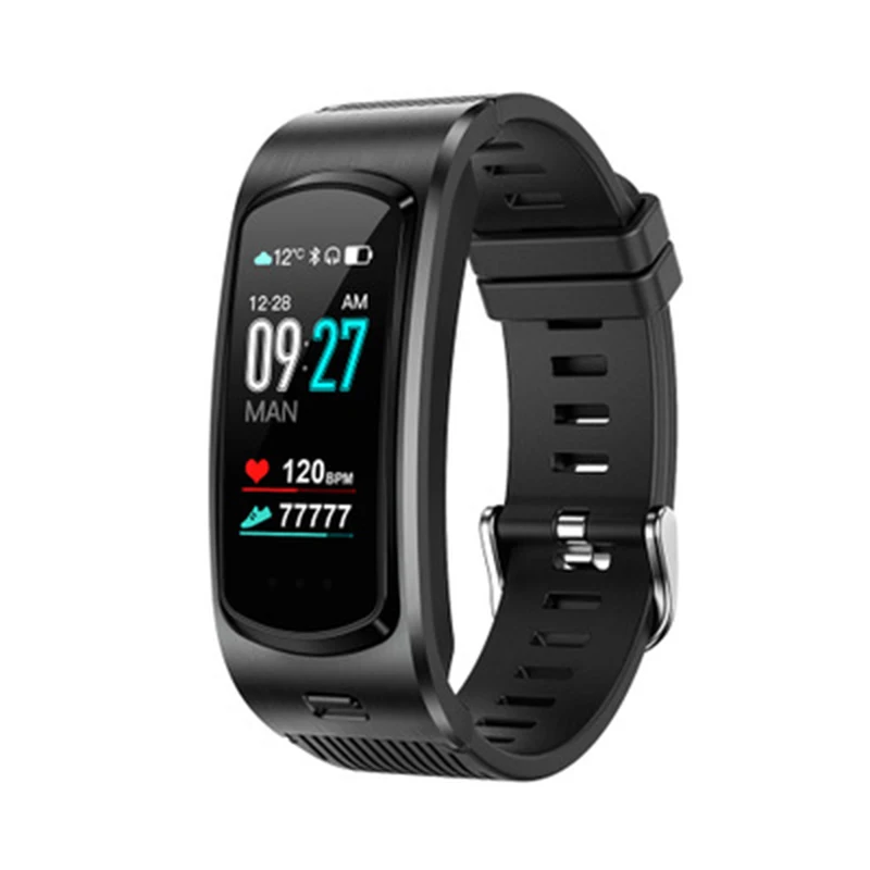 

Smart bracelet 0.96 color screen 2 in 1 bluetooth headset hands-free smart watch sports fitness headset for Android IOS