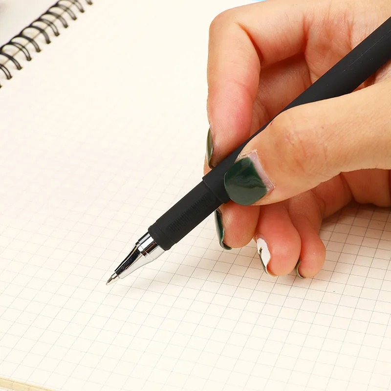 5pcs Black Gel Pens school Pen канцелярия ручка students writing Stationery office business sign pen 040223