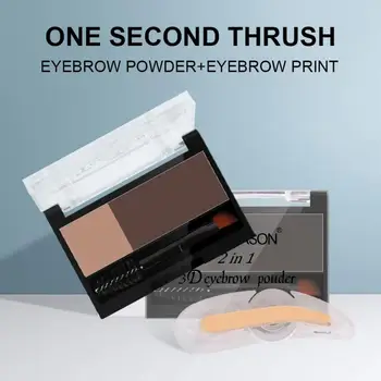 

Double Color Eyebrow Powder With Eyebrow Brush Natural Lasting Eyebrow Powder 3D Eye Brows Beauty Kit with Brush TSLM1