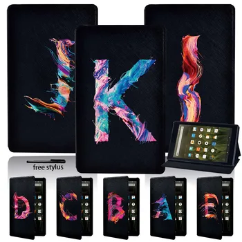 

Multicolor Tablet Cover Case for Amazon Fire 7 (5th/7th/9th)/ Fire HD 8/Fire HD 10 Tablet Protector Cover Leather Pen Case