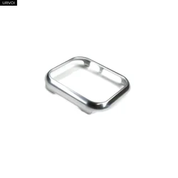 URVOI Premium Shiny Metal Frame Cover & Aluminium Alloy Bumper for 49mm Ultra 2 3 (Silver)