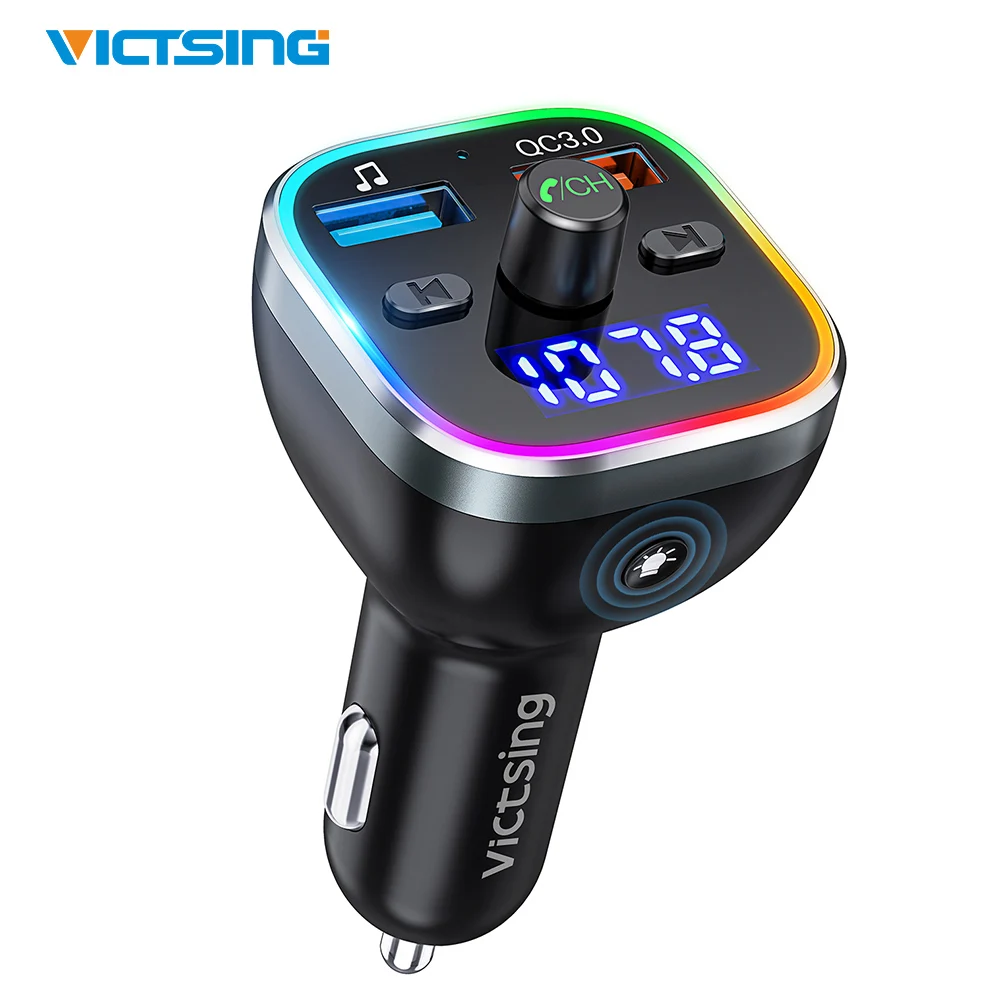 VicTsing BH378 Bluetooth V5.0 FM Transmitter for Car Wireless Radio