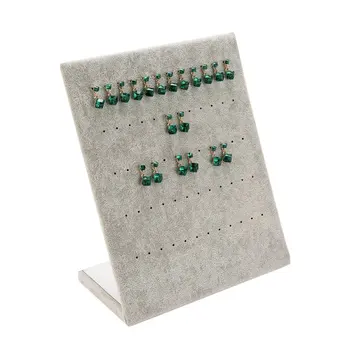 

New 60 Holes Jewelry Organizer Stand Black Plastic Earring Holder Pesentoir Fashion Earrings Display Rack Etagere