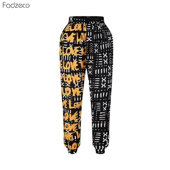 

Fadzeco 2019 Autumn Dashiki Print Trousers Dashiki African Ladies Clothes Elastic Waist Ankara Fashion High Harem Bazin Pants