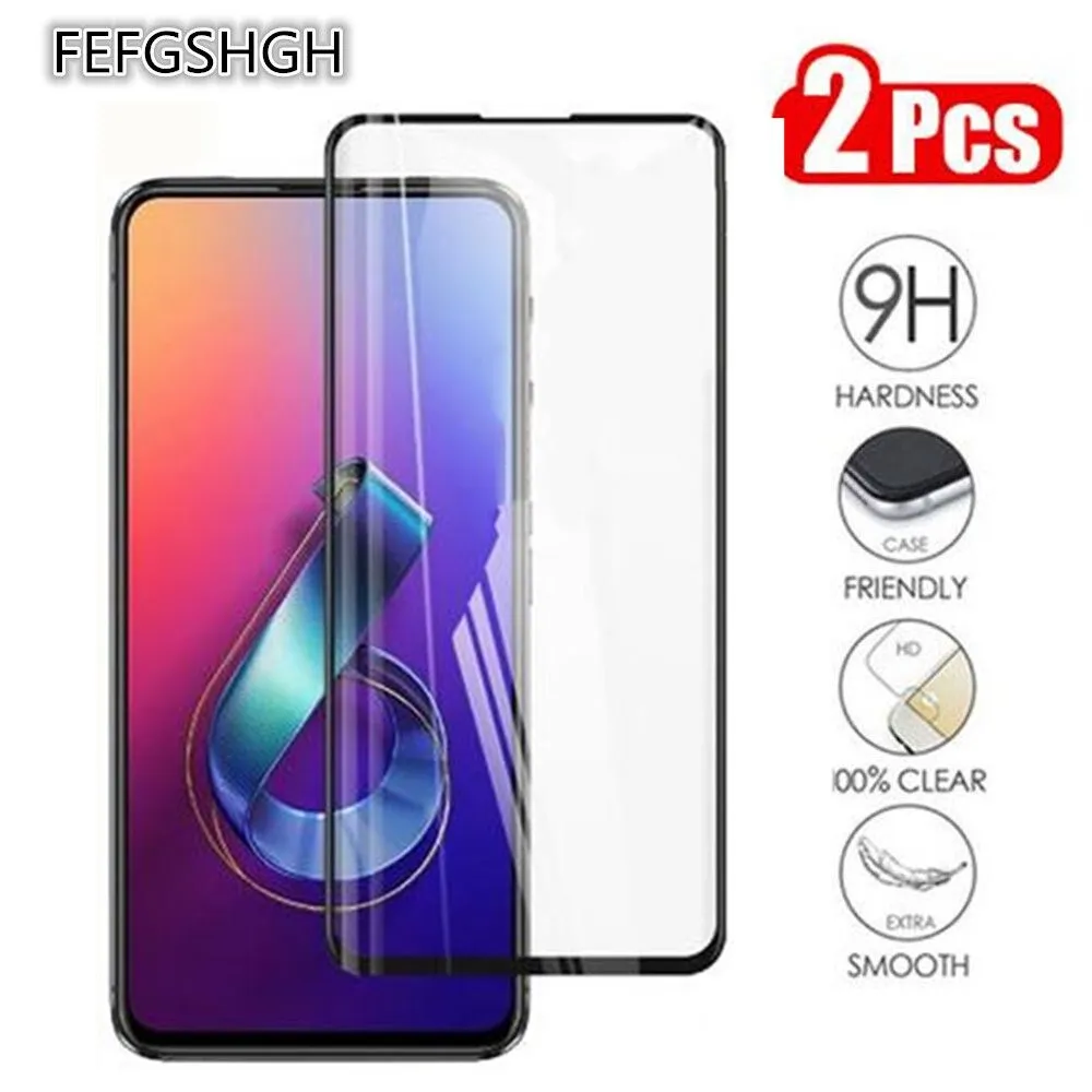 2 упаковки полное покрытие из закаленного стекла для Asus Zenfone 6 ZS630KL защита экрана 9H