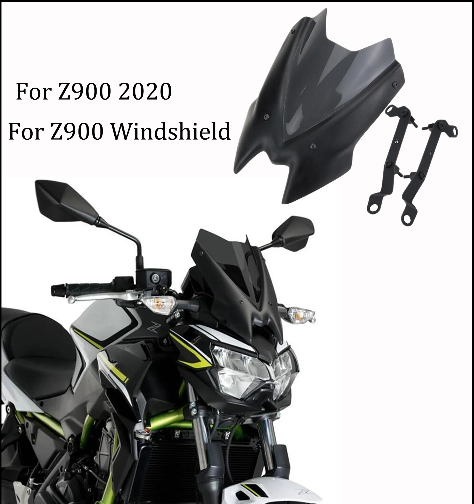 Передний экран лобового стекла мотоцикла MTKRACING для KAWASAKI z900 z 900 breeze 2020 | Автомобили