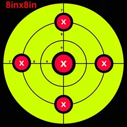 3 Styles 10pcs/Lot Splash Flower Target 8Inch Adhesive Indoor Outdoor Reactivity Shooting Target Aim For Rifle / Pistol Binders