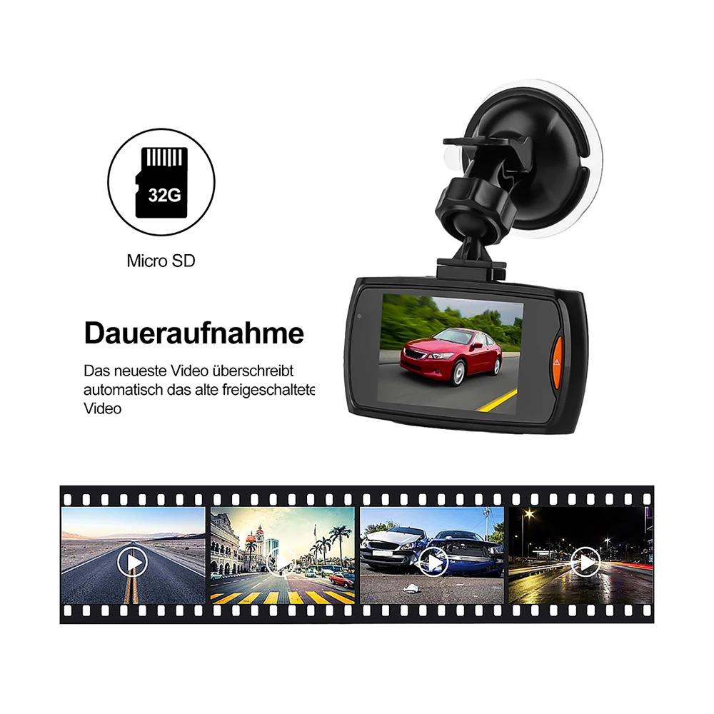 16G 32G TF SD Mini Car DVR mirror Camera Dashcam Full HD 1080P Video Registrator Recorder G-sensor Night Vision With Holder (10)