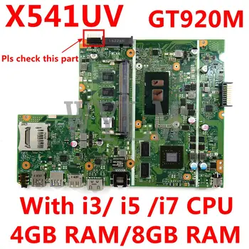 

X541UV 4GB/8GB RAM GT920M i3/ i5 /i7 mainboard REV2.1 For ASUS X541UV X541U X541 laptop motherboard 90NB0CG0-R02100 tested OK