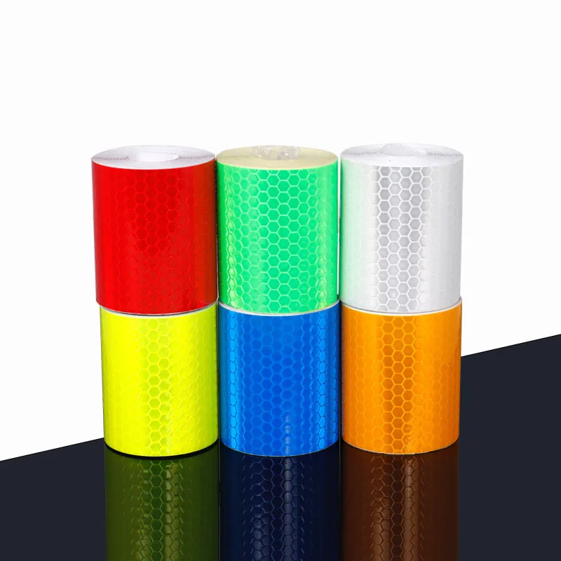 

5.0x3.0 CM Colorful Plaid Bicycle Reflective Stickers Outdoor Night Riding Safety Warning Bicycle Waterproof Stickers Bike Parts