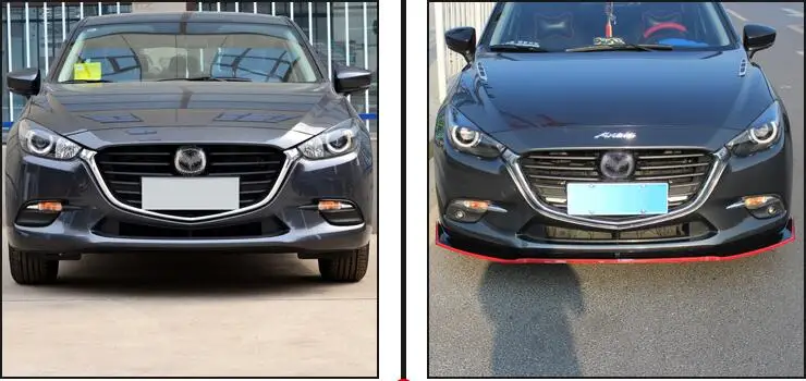 ABS автомобильный передний бампер спойлер Диффузор крышка подходит для MAZDA 3 M3 Axela Sedan