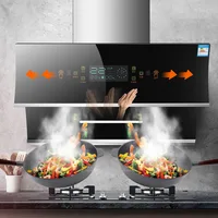 900mm Side suction range hood small household range hood automatic cleaning 22 m³ Big Suction Household Extractor Hood 1