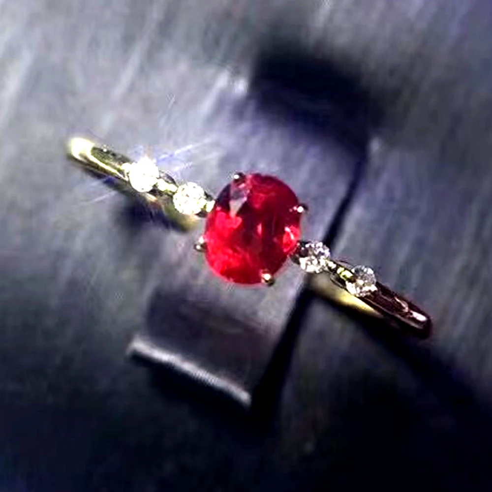 Натуральный рубин крови 18 К твердые золотые кольца для женщин ювелирные изделия драгоценный камень подарок на день Святого Валентина вечерние Оригинальное кольцо