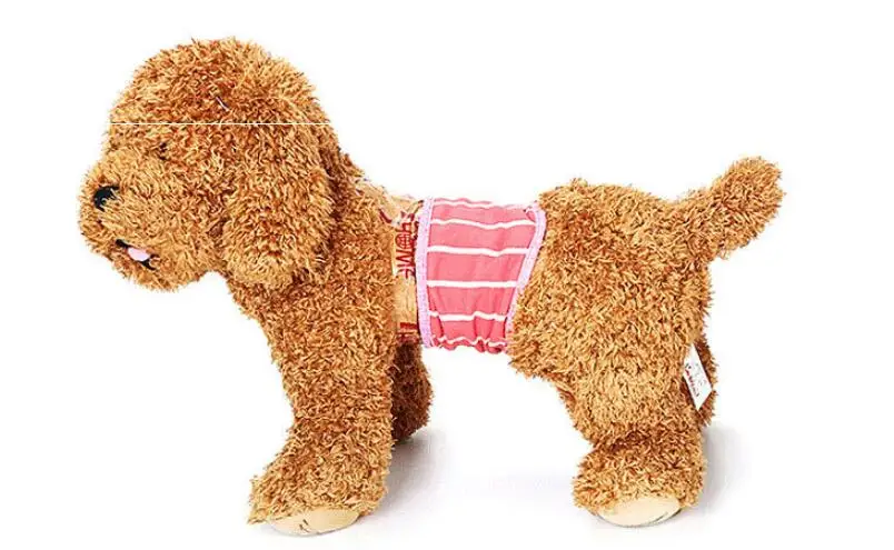 pink stripe Мужская собака пояс для живота Pet Подгузники для собак обертывание хлопок удобный дышащий Портативный Щенок Собака физиологические штаны трусы - Цвет: pink stripe