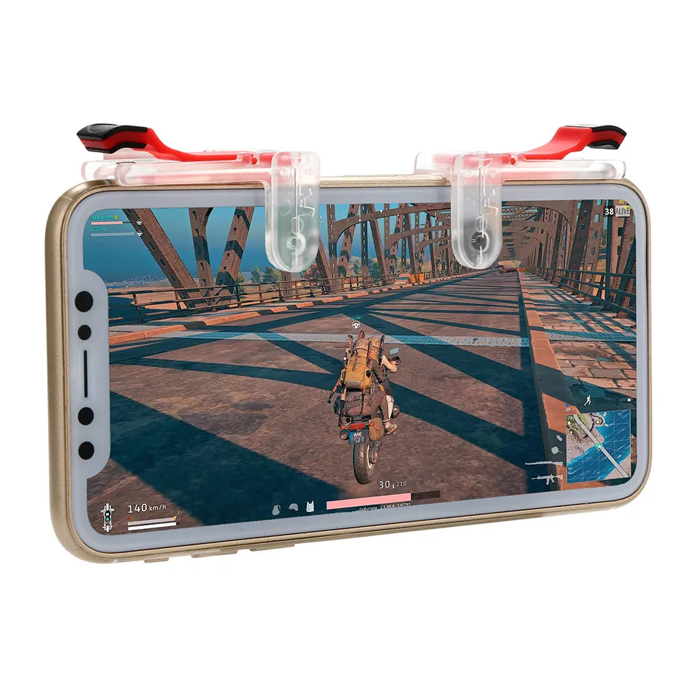 

CARPRIE Mobile Plastic Phone Mobile Gaming Trigger Fire Button Handle for L1R1Shooter Controller gamepad joystick Drop Shipping