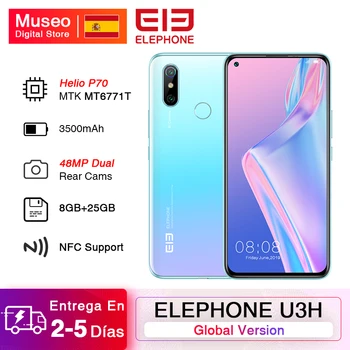 Перейти на Алиэкспресс и купить Глобальная версия ELEPHONE U3H смартфон 8 Гб 256 ГБ Helio P70 6,53 дюймFHD + 48 МП Две камеры Android 9 мобильные телефоны Беспроводная зарядка