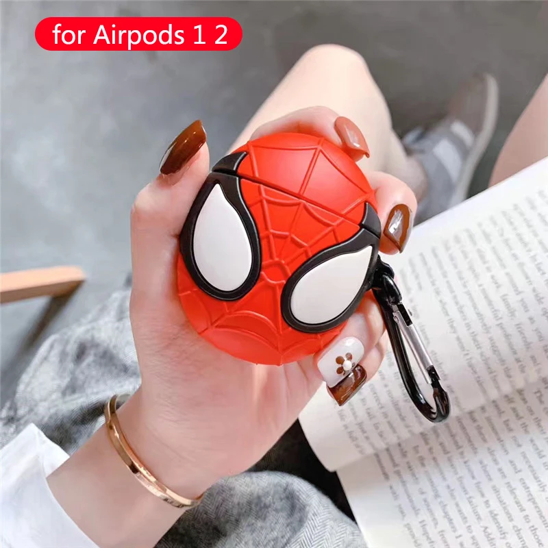 Мультяшные беспроводные наушники чехол для apple airpods 1 2 силиконовая мягкая кожаная гарнитура коробка для Airpods аксессуары Аниме Мальчики крышка - Цвет: 167
