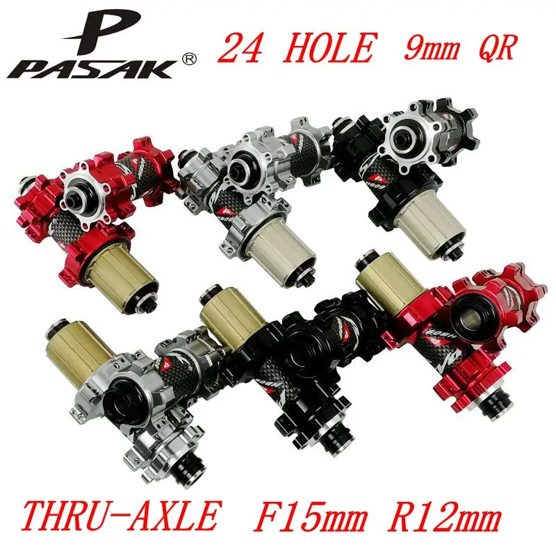 Pasak Road Bike 700c Wheelset 30mm Rim 24 Holes Disc Brake Direct Pull Thru Axle 15*100mm 12*142mm Quick Release 9*100mm 9*135mm