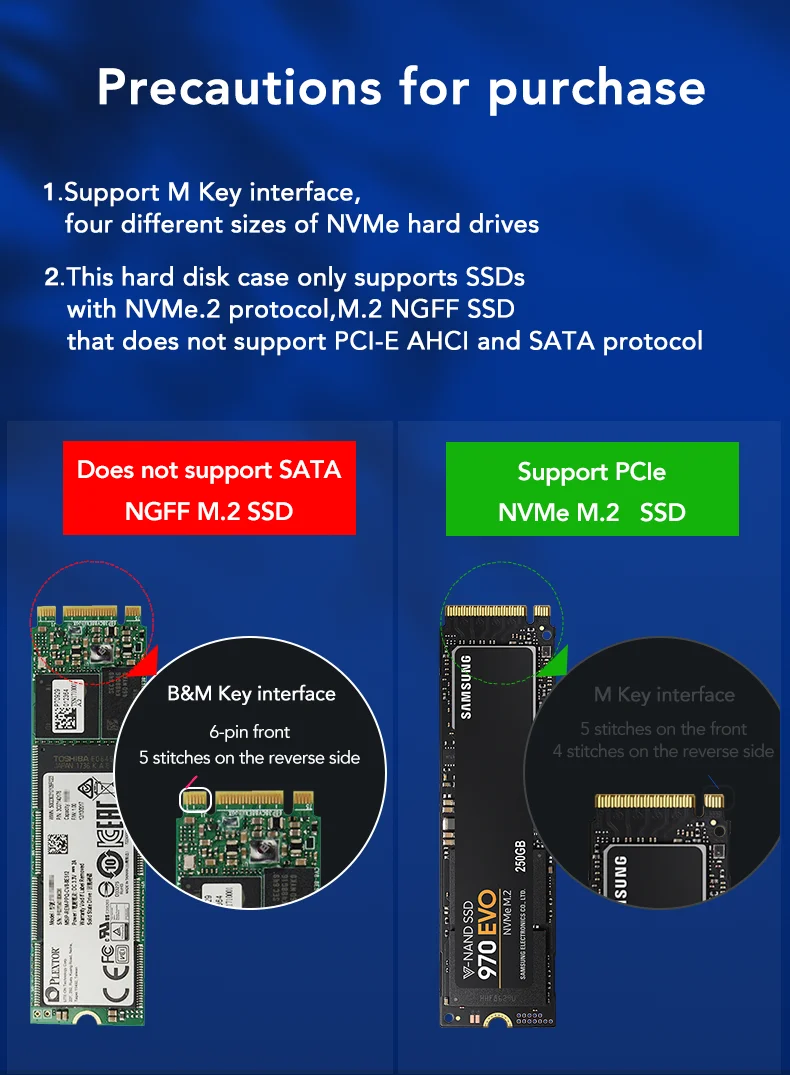 hdd case 3.5 High speed 20Gbps M.2 NVME Enclosure USB C Type C 3.2 20Gbps PCIe m.2 SSD Case SSD enclosure for Macbook 3.5 inch hard disk case