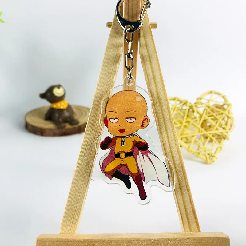 see chart 1 шт. Аниме ONE PUNCH-MAN Saitama Genos Senritsu no Tatsumaki ATOMIC SAMURAI брелок Pnedant - Цвет: see chart