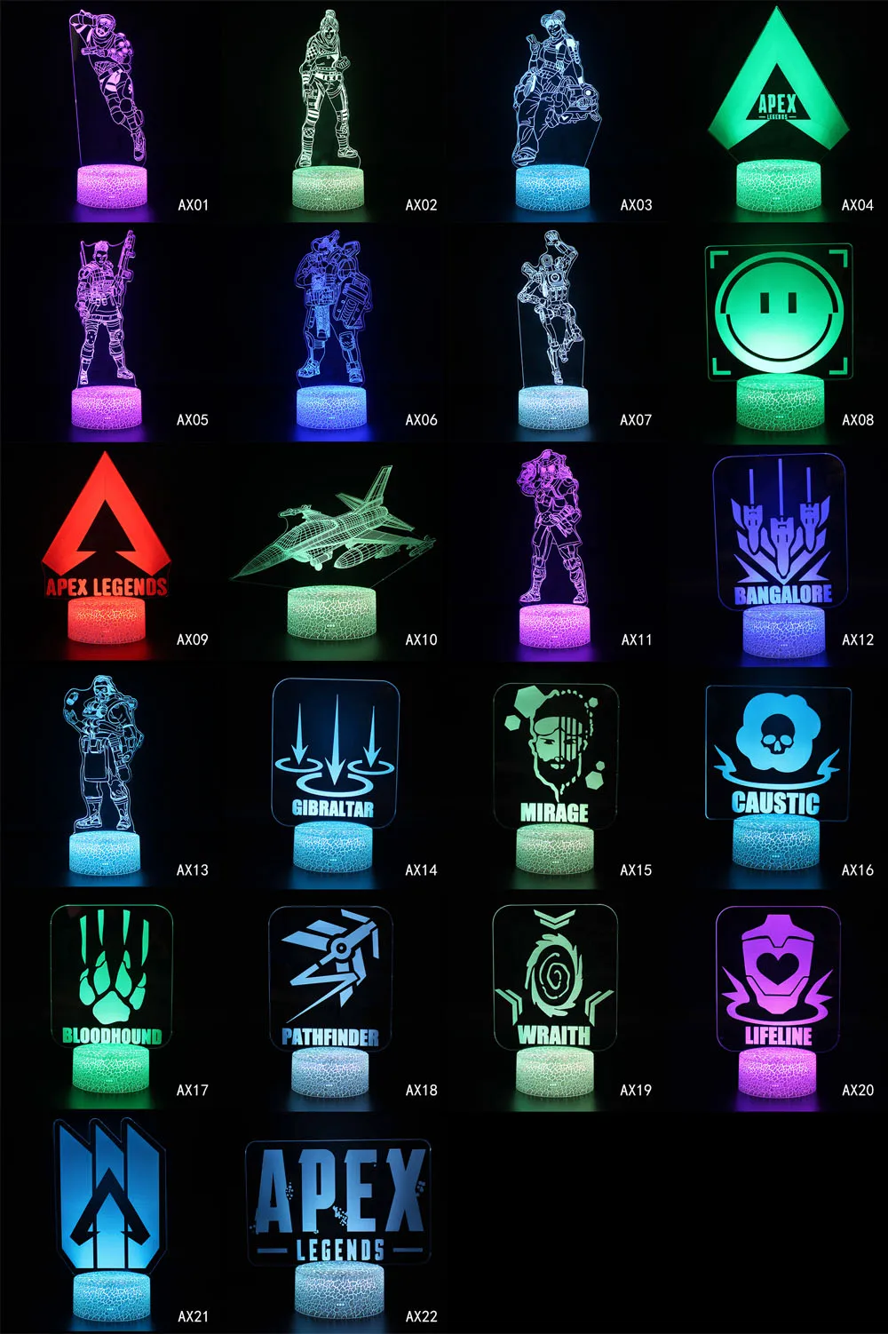 APEX Legends лампа ночник светодиодный свет сна RGB проекционная лампа детские игрушки битва рояль игра