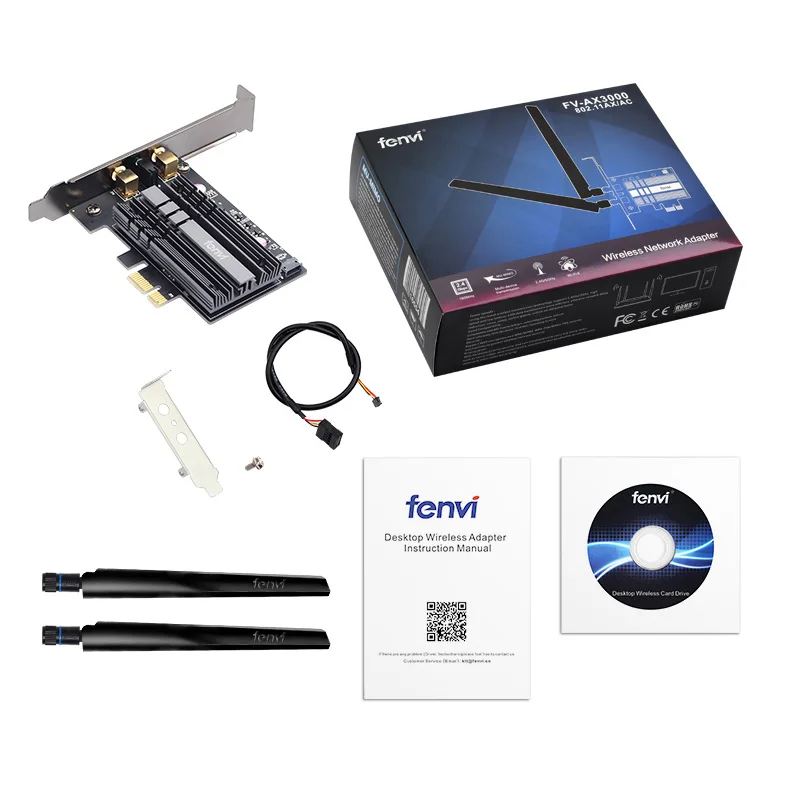 FV-AX3000 WiFi6 Intel AX200 Dual Band 2.4G/5G PCIe Wifi Network Card For Bluetooth 5.2 AX210NGW 6G Wi-Fi 6E Card For PC Win10/11 wifi card for pc