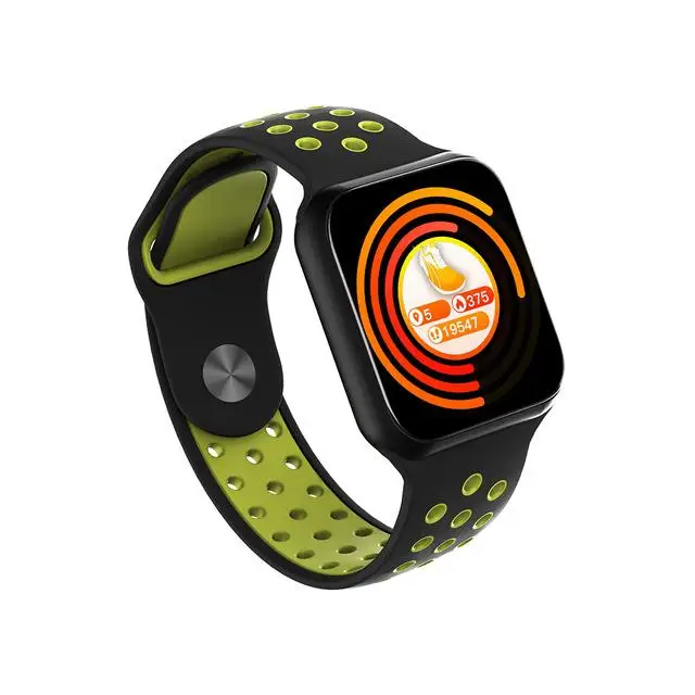 Kuulee F8 Смарт часы IP67 водонепроницаемые 15 дней в режиме ожидания пульсометр кровяное давление Smartwatch Поддержка IOS Android - Цвет: Black green