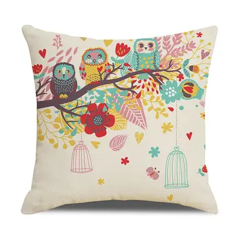 

45x45cm Cartoon Print Cushion Cover Polyester Throw Pillows Sofa Home Decor Decoration Decorative Pillowcase