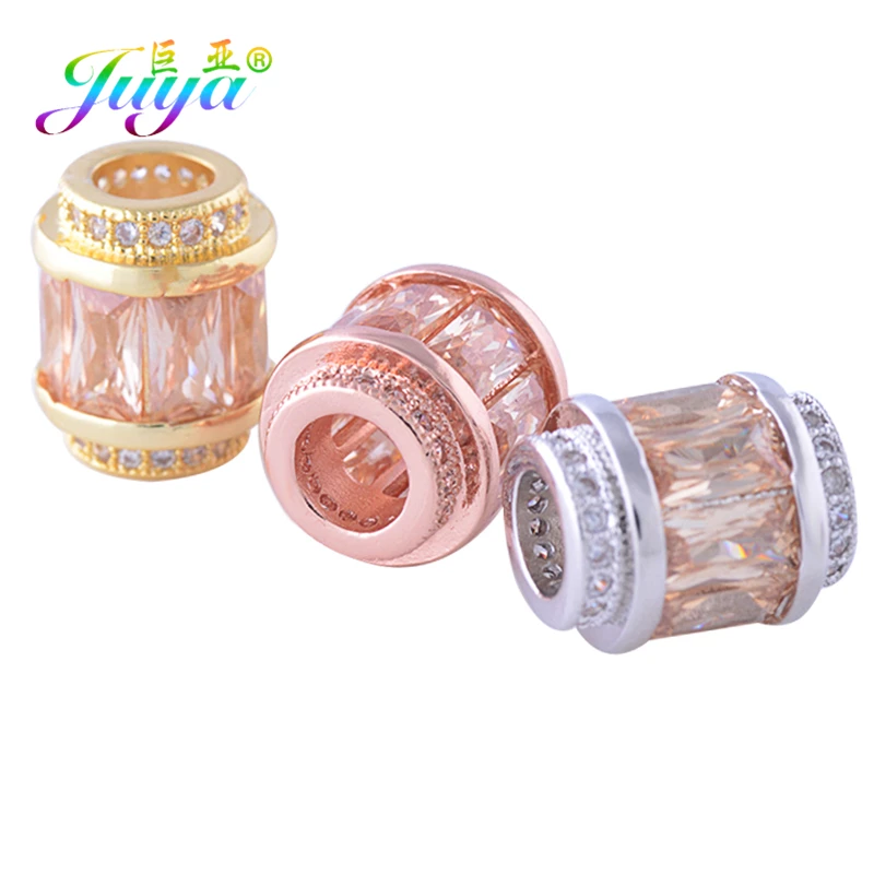 Металлические бусины Распорки Juya DIY микрозакрепка шампанское циркониевые