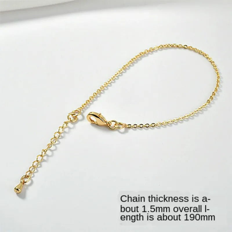 Цветные медные позолоченные аксессуары для рукоделия 18 К браслет 0 символов